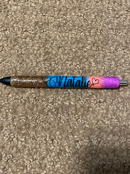 Glitter beach pens, Custom Glitter Pens-Vibrant colors, many colors to choose from