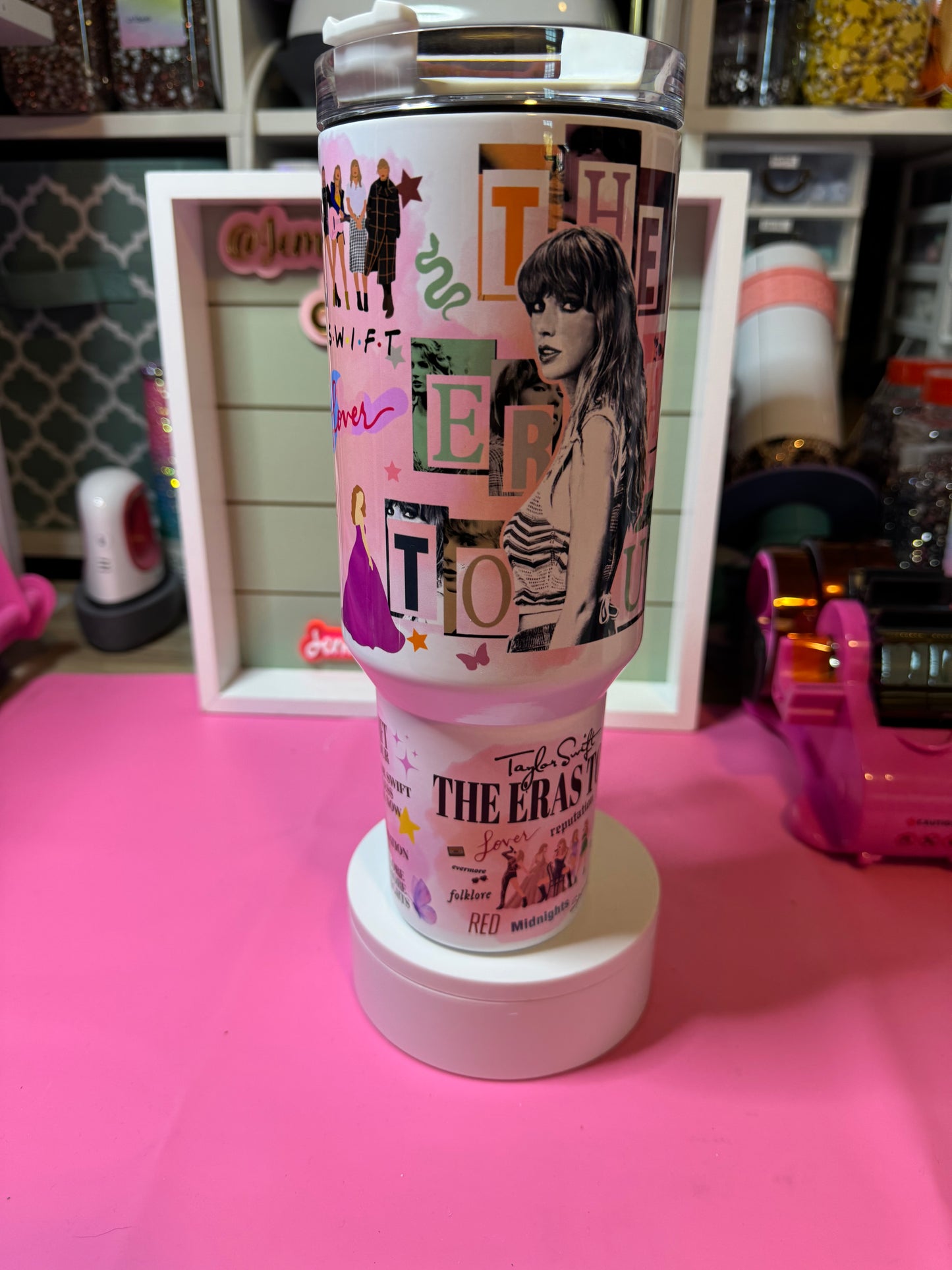 Swift collage/ vibrant 40oz tumbler