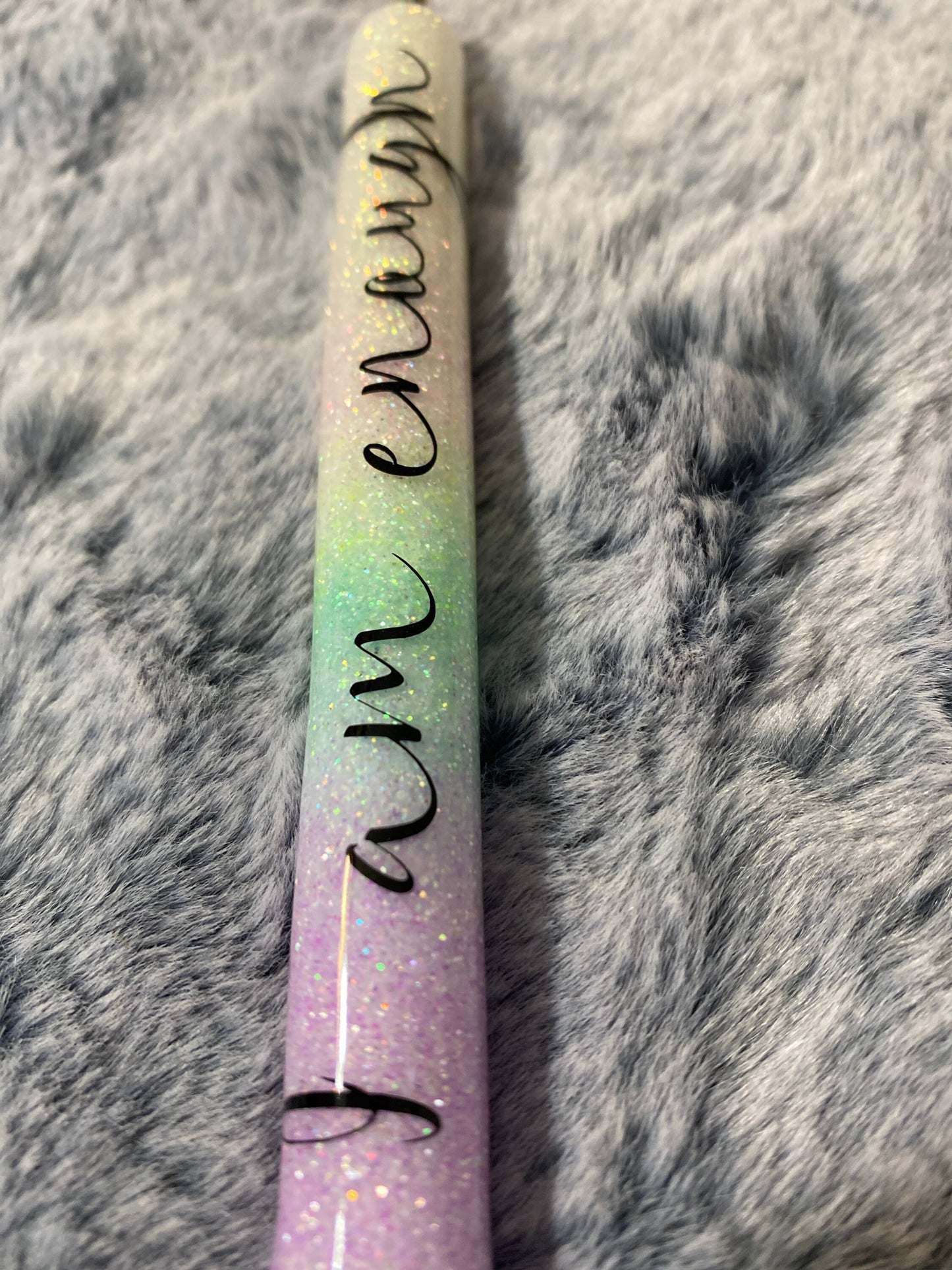 I am Enough pastel rainbow Glitter Pens, Glitter Gel Pens,pastel peach/pink /yellow /green/purple / black letters/ absolutely gorgeous pen