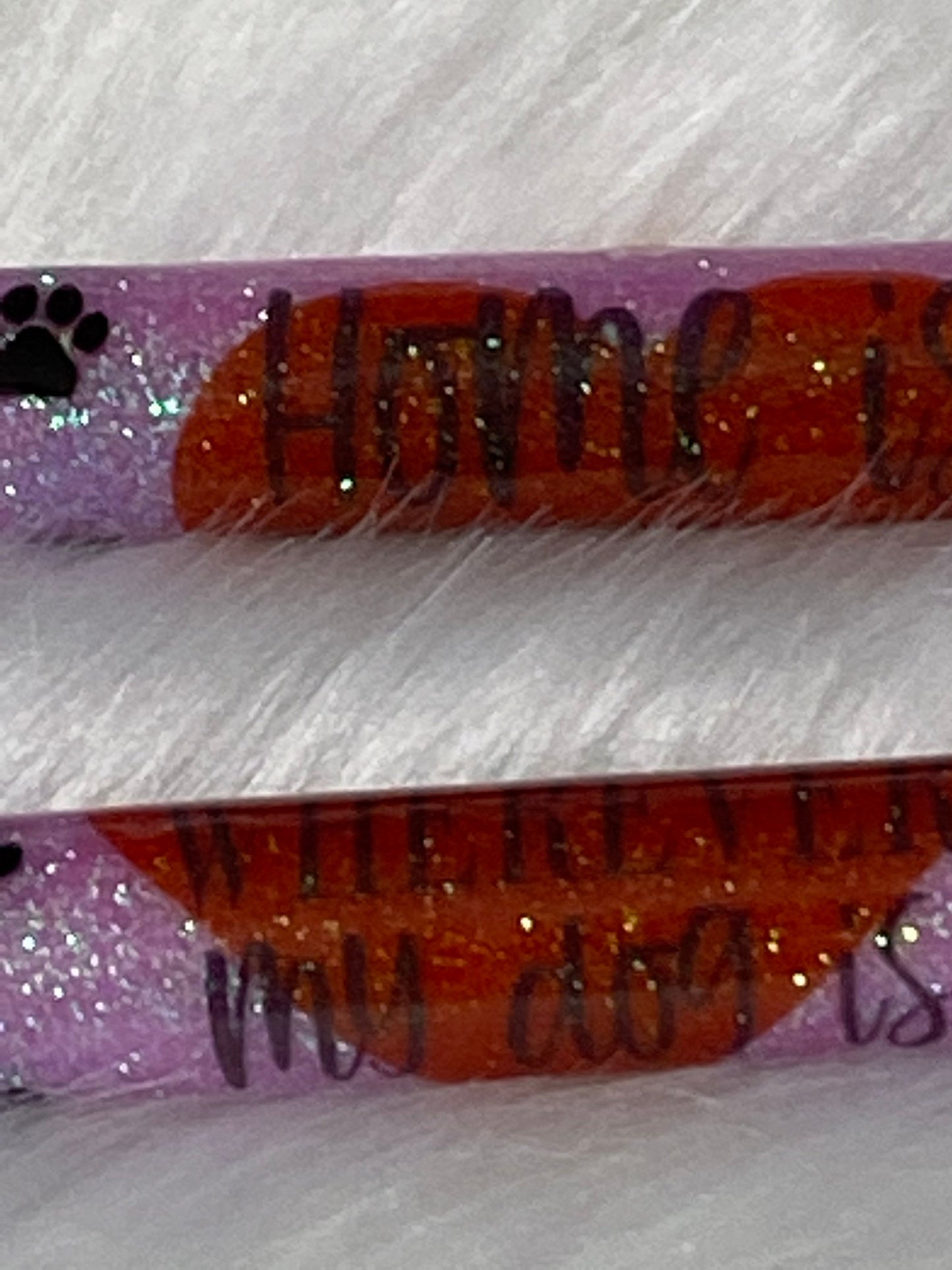 Home is where my dog is Glitter Pens, Glitter Gel Pens- Pink glitter pen. Only one pen for the list price