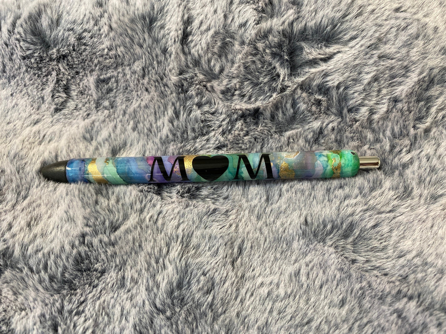 Custom Marble Gel pens/Mom pen/Vibrant colors/green/purple/blue/gold Ready to ship