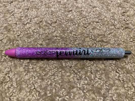 Glitter Pens, Glitter Gel Pens- Silver & Purple