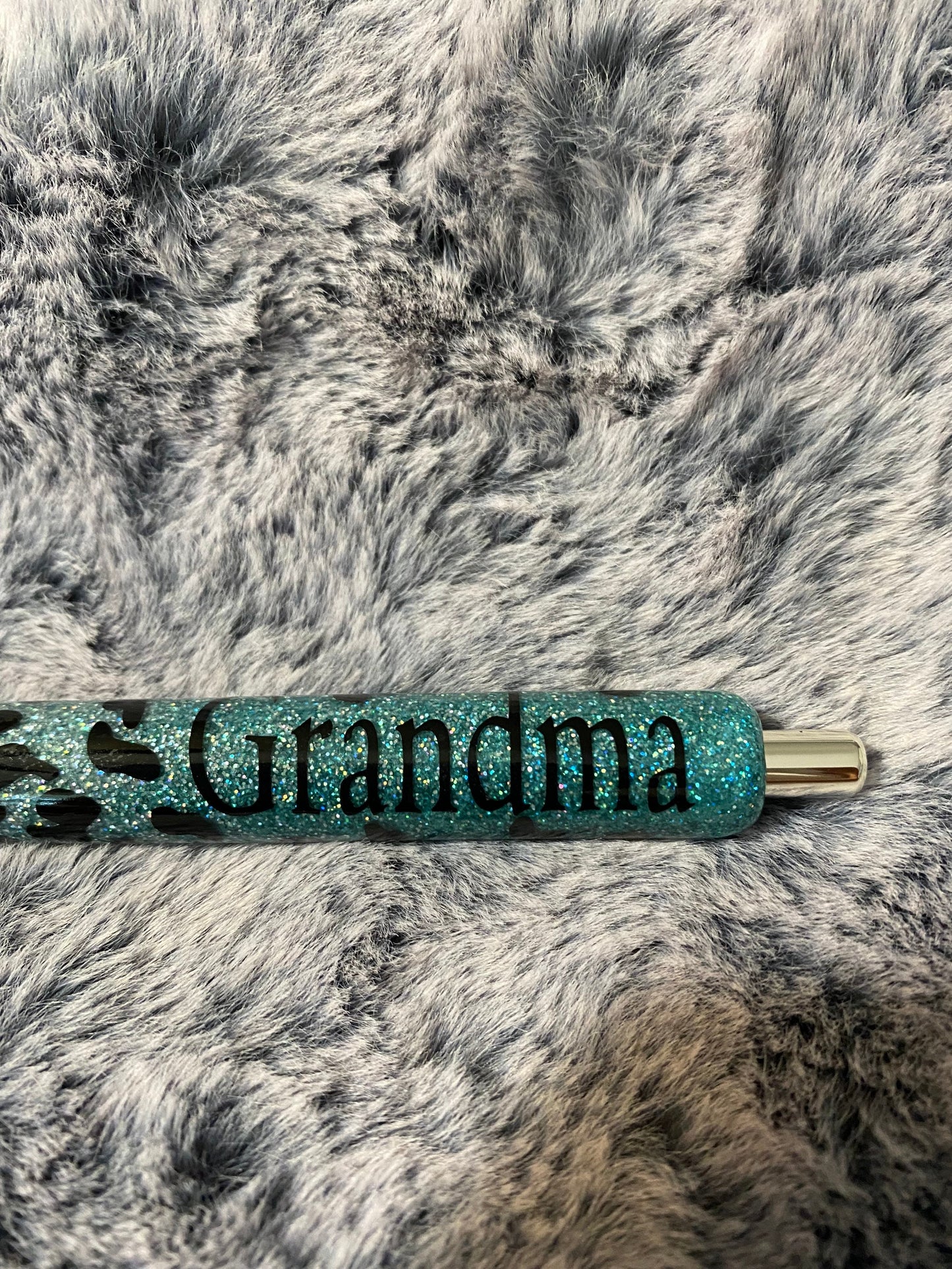 Grandma leopard  Glitter Pens, Glitter Gel Pens- glitter ombre pen/grandma glitter pen/teal/green