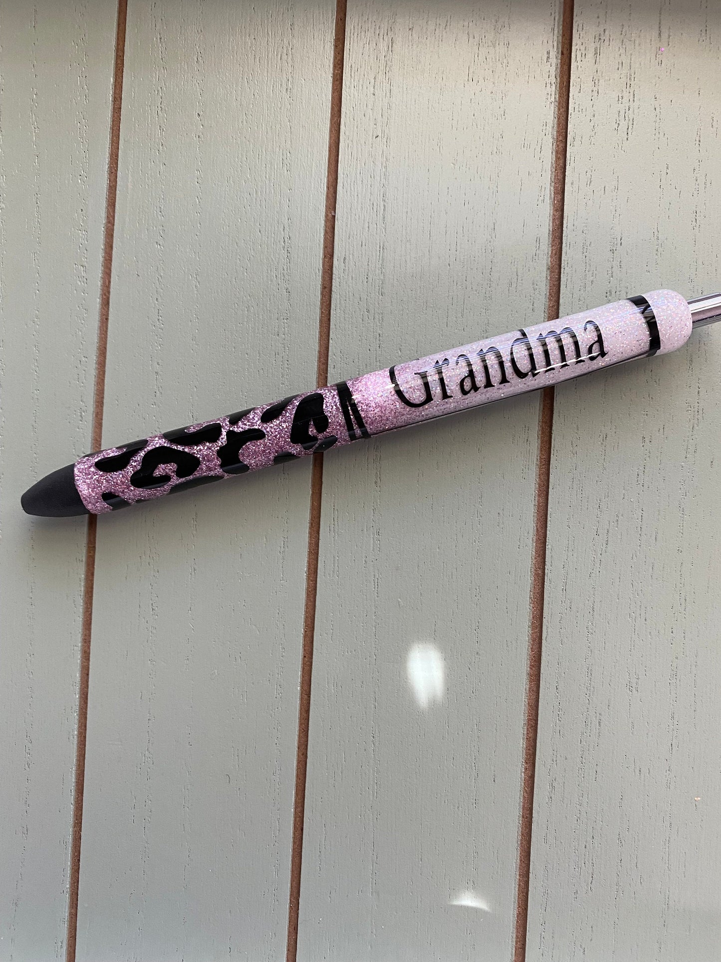 Grandma leopard  Glitter Pens, Glitter Gel Pens- glitter ombre pen/grandma glitter pen/teal/green