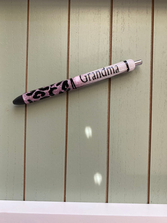 Grandma leopard  Glitter Pens, Glitter Gel Pens- glitter ombre pen/grandma glitter pen/teal/green