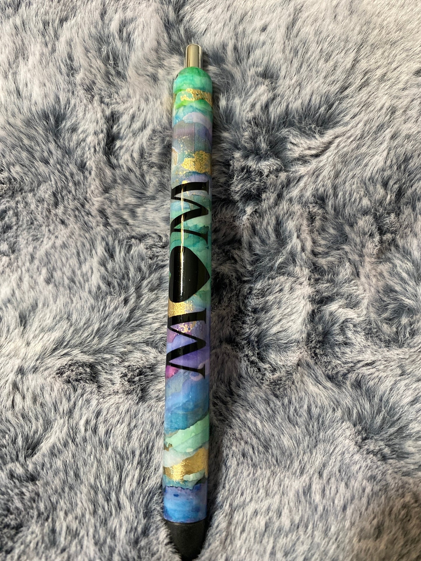 Custom Marble Gel pens/Mom pen/Vibrant colors/green/purple/blue/gold Ready to ship