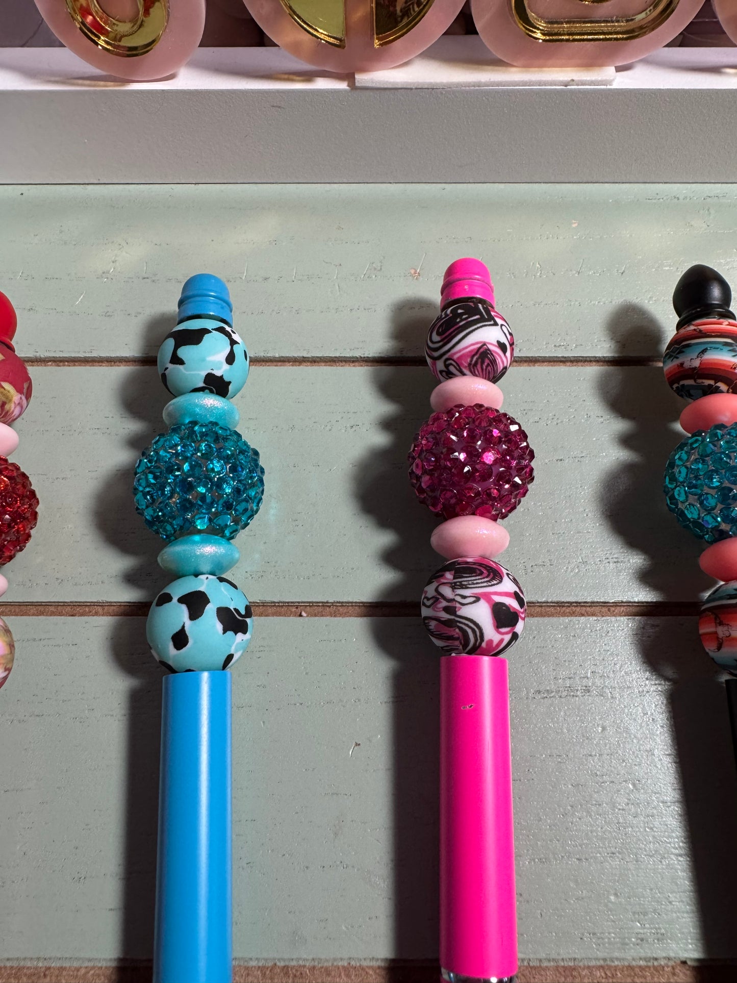 Beaded bling pencil/ long lasting pencil / binged pencil