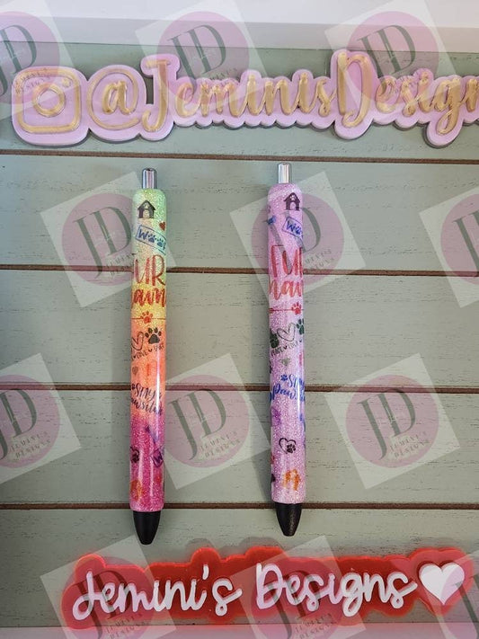 Fur Mama Dog Glitter Pens, Glitter Gel Pens-Different colors to choose from. Only one pen for the list price