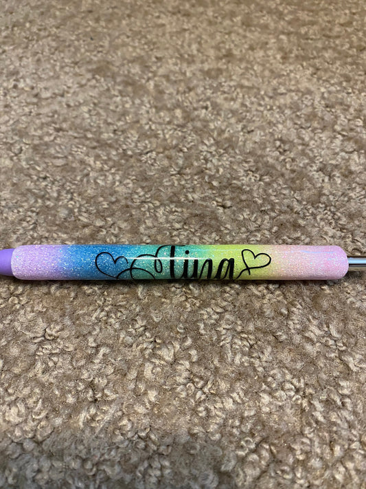 Glitter rainbow pens, Custom Glitter Pens-Vibrant colors, many colors to choose from