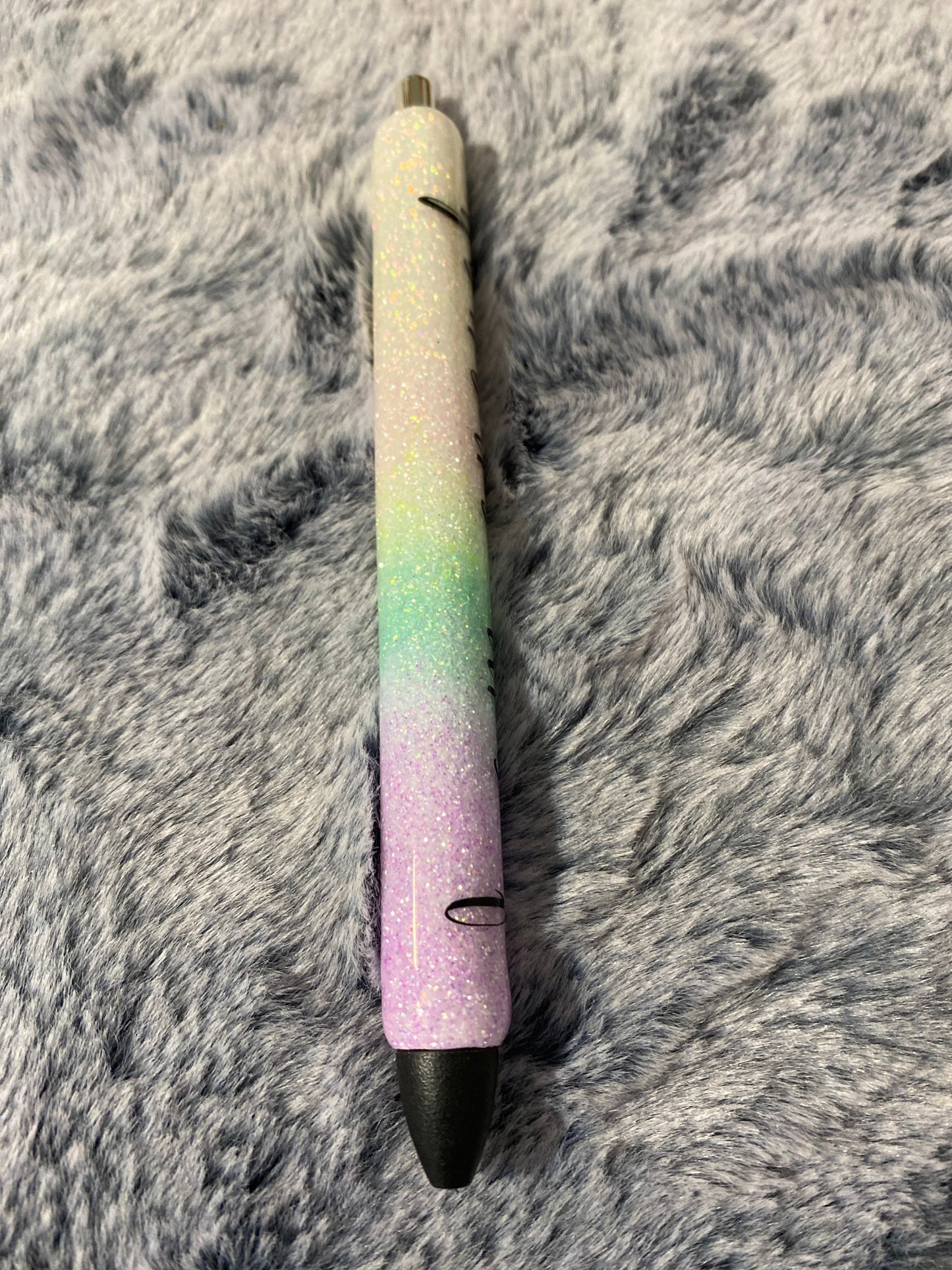 I am Enough pastel rainbow Glitter Pens, Glitter Gel Pens,pastel peach/pink /yellow /green/purple / black letters/ absolutely gorgeous pen