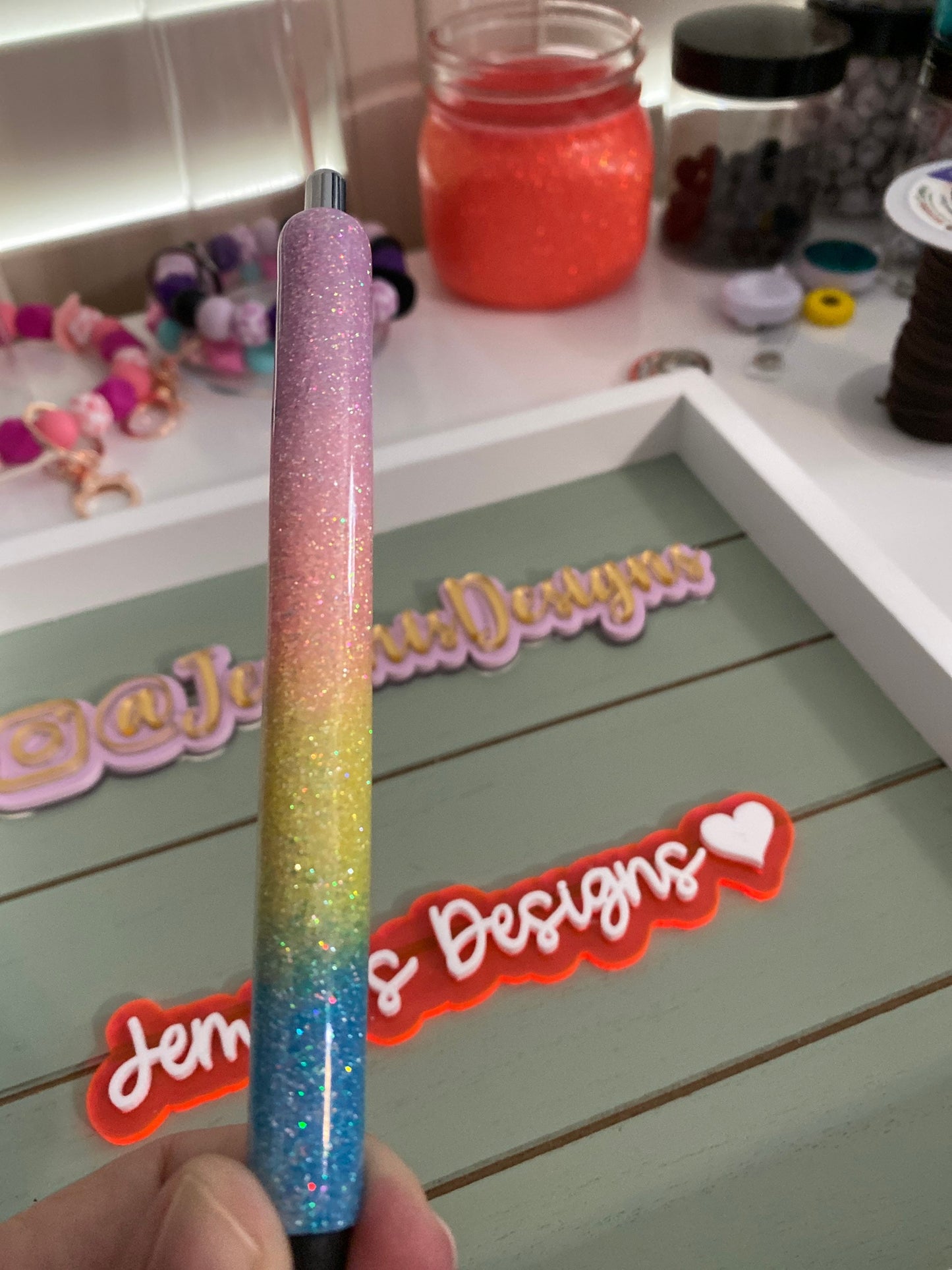 Your story isn't over yet ; rainbow glitter gel Pen/Glitter Gel pen, your story glitter pen rainbow/ lavender /pink /peach/yellow /blue