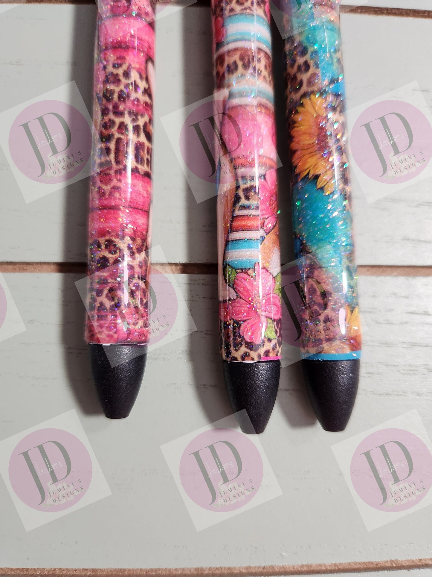 French Bulldog, English bulldog  or Pitbull pen wrap Glitter pen, pen wrap with Lots of vibrant colors sparkle.   Gorgeous glitter pen