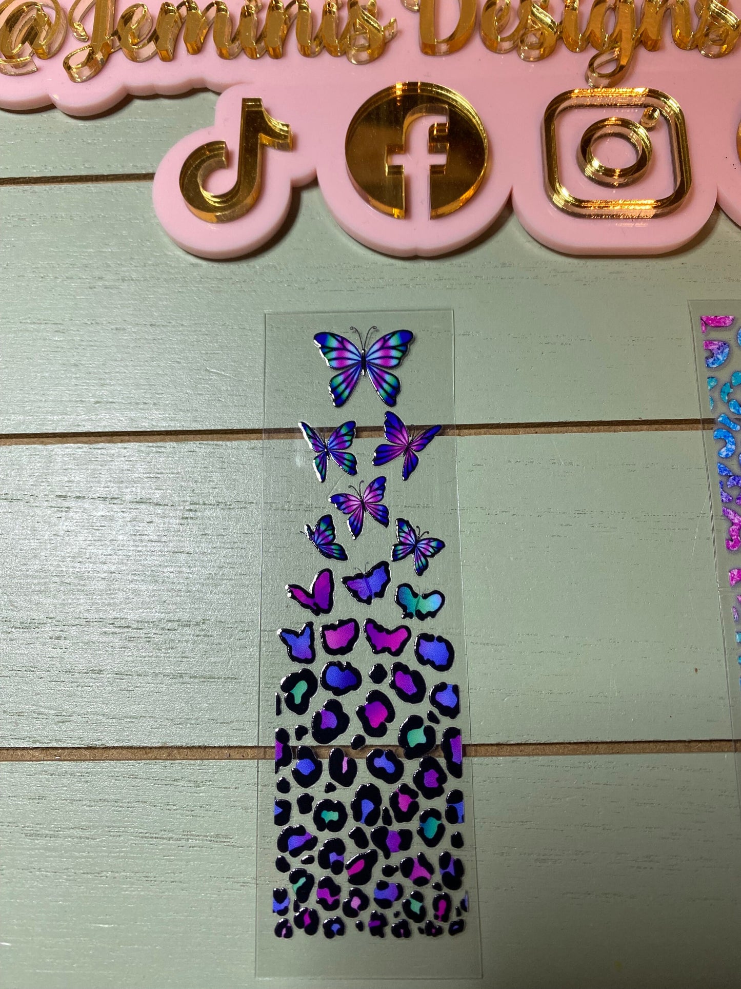 Choice of pattern uvdtf Pen wrap,work with most pens, butterfly/ mom life / leopard uvdtf wrap