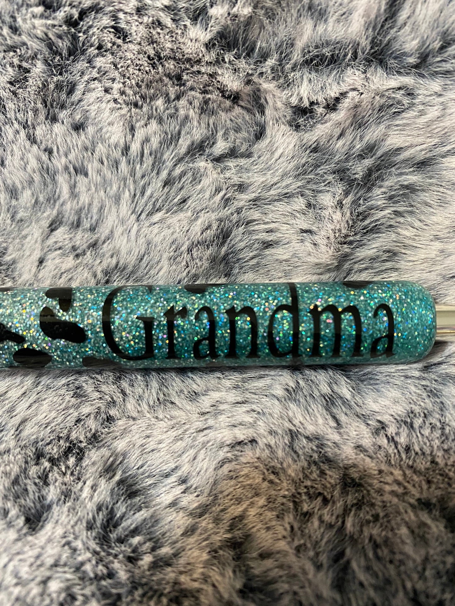 Grandma leopard  Glitter Pens, Glitter Gel Pens- glitter ombre pen/grandma glitter pen/teal/green