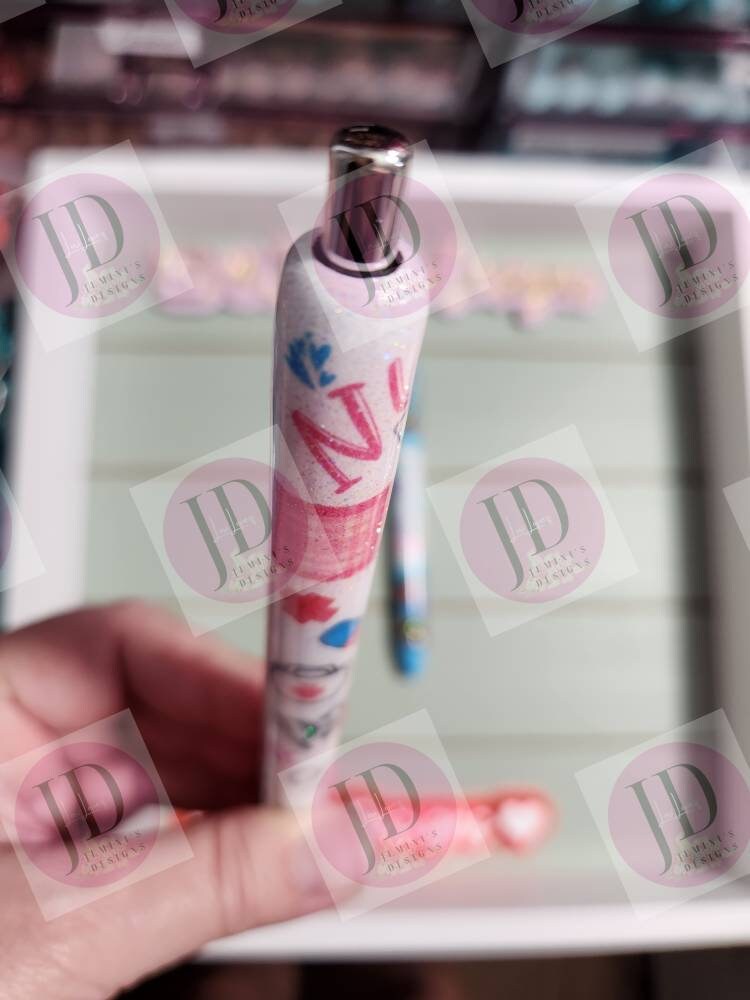 Nurse pen/ patience/caring/ I deal with trauma not drama pen wrap Glitter pen, pen wrap with Lots of vibrant colors and glitter